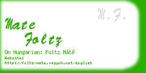 mate foltz business card