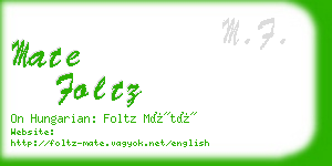 mate foltz business card